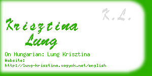 krisztina lung business card